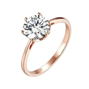 1.2ct Round Diamond 10k Rose Gold Ring