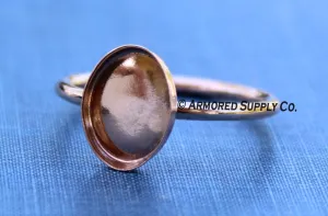 12x10mm Rose Gold Filled Oval Bezel Cup Ring blank