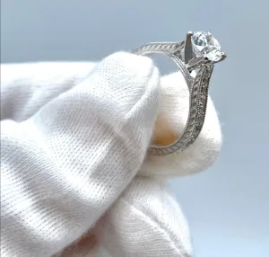 14 Karat White Gold Engagement Ring