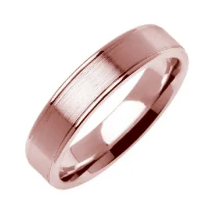 14K or 18K Rose Gold Plain Ring