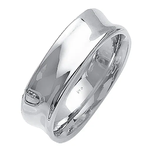14K or 18K White Gold Carved Ring