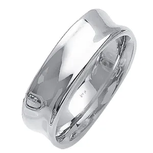 14K or 18K White Gold Carved Ring