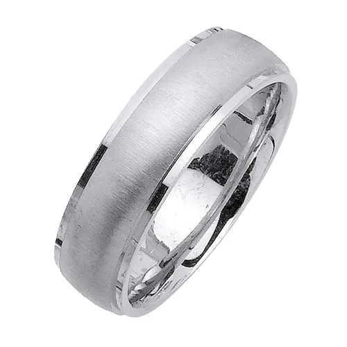 14K or 18K White Gold Plain Ring