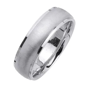 14K or 18K White Gold Plain Ring