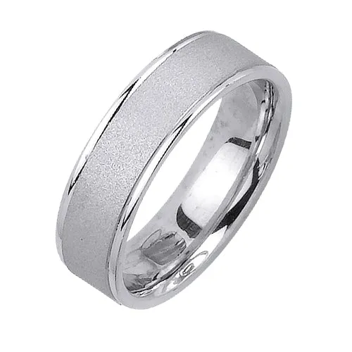 14K or 18K White Gold Plain Ring