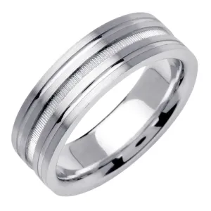 14K or 18K White Gold Traditional Center Ring
