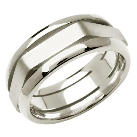 14K or 18K White Gold Traditional Ring