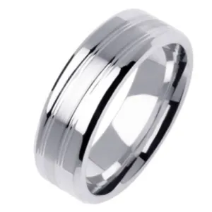 14K or 18K White Gold Traditional Ring