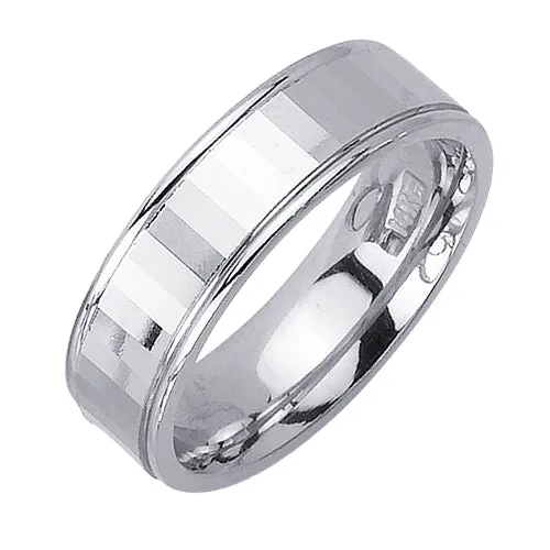 14K or 18K White Gold Traditional Ring
