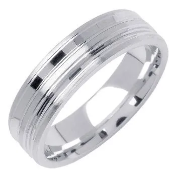 14K or 18K White Gold Traditional Ring