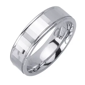 14K or 18K White Gold Traditional Ring