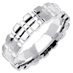 14K or 18K White Gold Traditional Ring