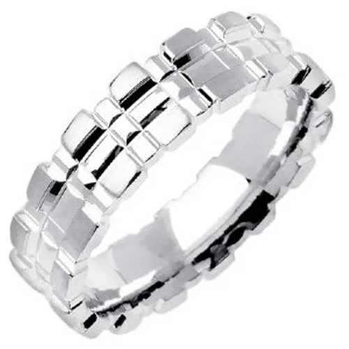 14K or 18K White Gold Traditional Ring