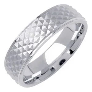 14K or 18K White Gold Traditional Ring