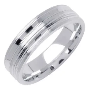 14K or 18K White Gold Traditional Ring
