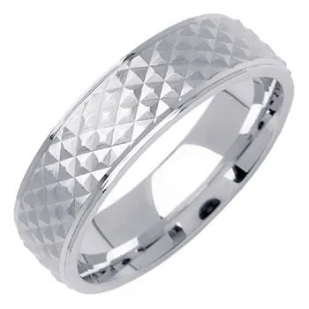14K or 18K White Gold Traditional Ring