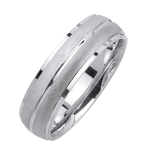 14K or 18K White Gold Traditional Ring