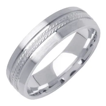 14K or 18K White Gold Traditional Ring