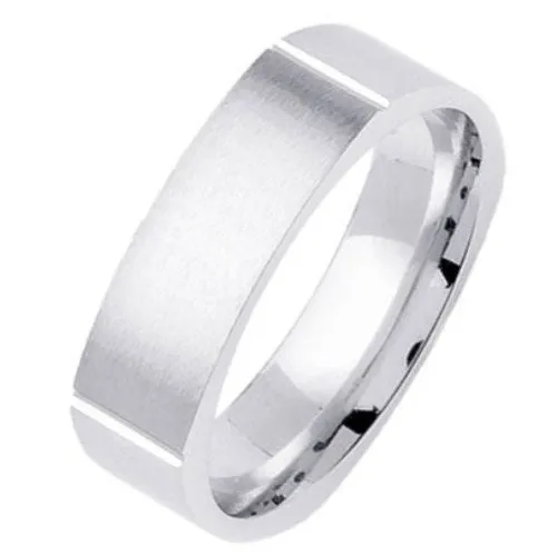 14K or 18K White Gold Traditional Ring