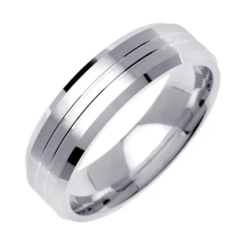 14K or 18K White Gold Traditional Ring