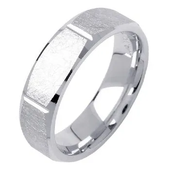 14K or 18K White Gold Traditional Ring