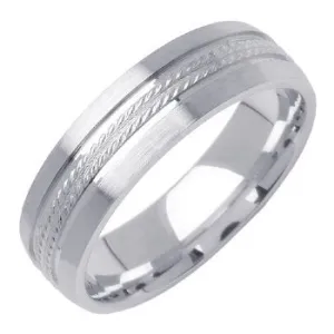 14K or 18K White Gold Traditional Ring