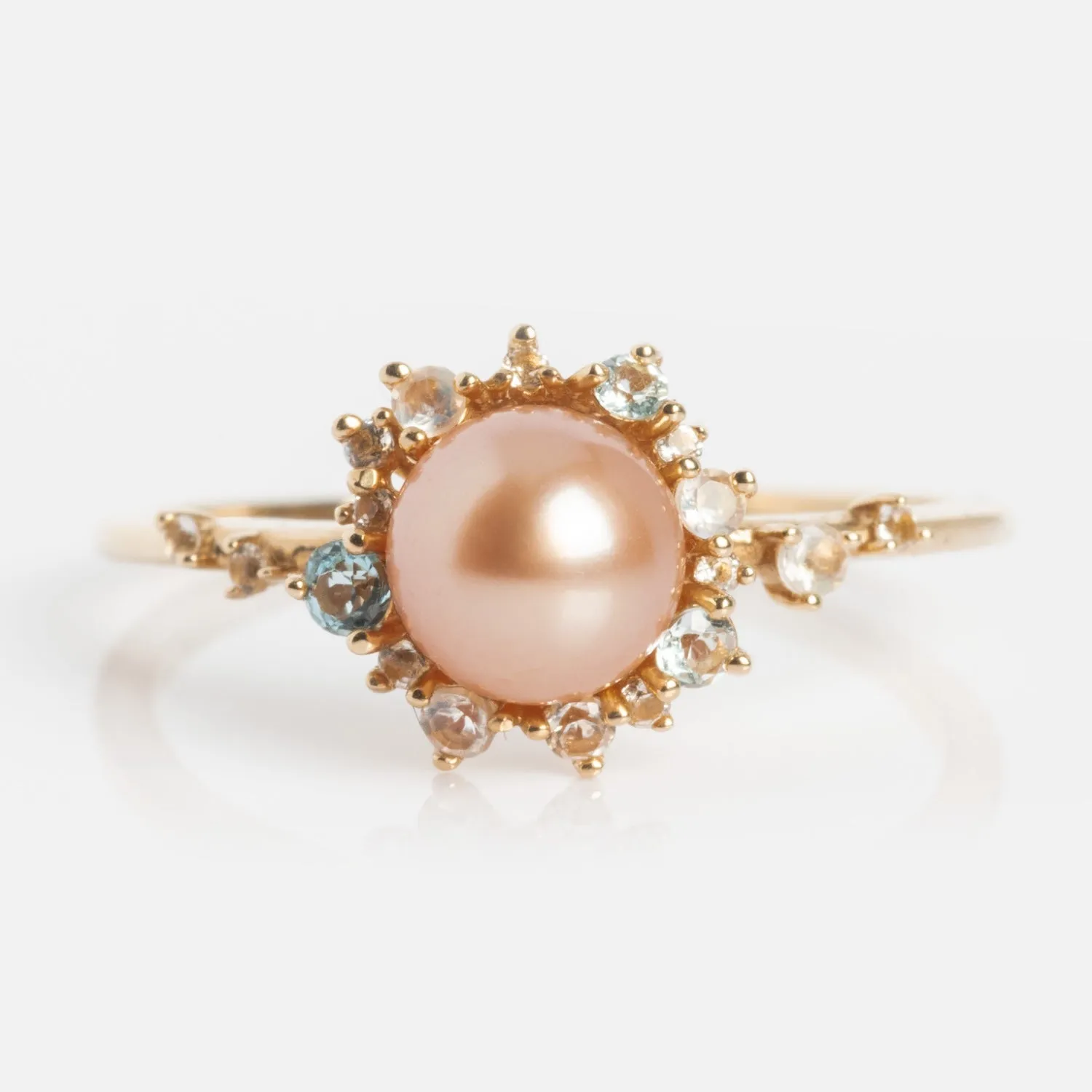 14k Pastel Pink Pearl Statement Ring