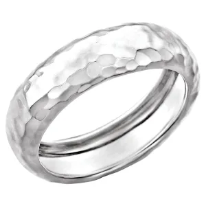14k Rose Gold Hammered Ring Size 5