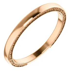 14k Rose Gold Sculptural-Inspired Band, Size 7