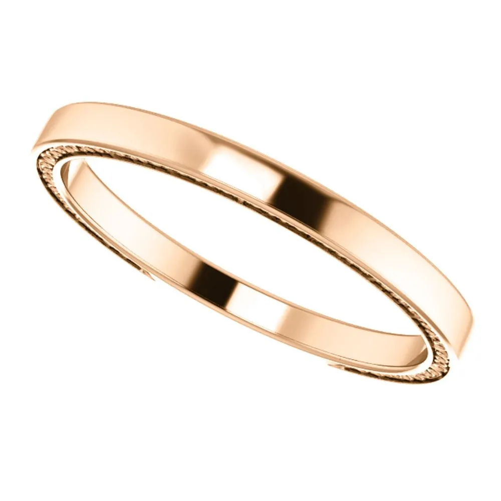 14k Rose Gold Sculptural-Inspired Band, Size 7