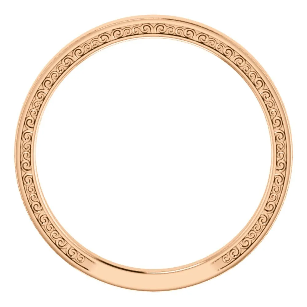 14k Rose Gold Sculptural-Inspired Band, Size 7