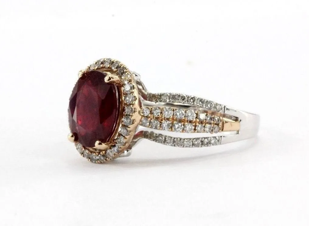 14K White & Rose Gold EFFY Ruby Royale, Diamond & Ruby Ring