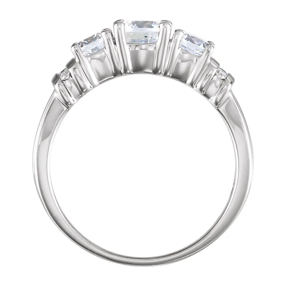 14k White Gold 1 1/6 CTW Diamond Anniversary Band, Size 7