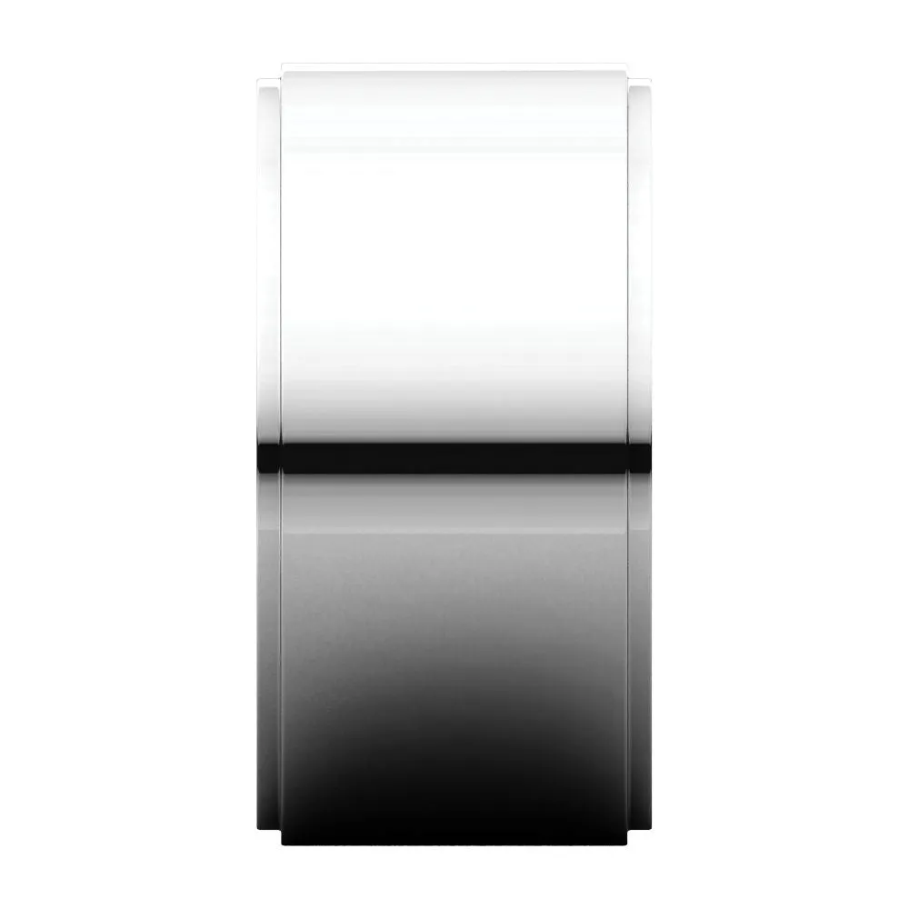 14k White Gold 10mm Flat Edge Band, Size 11