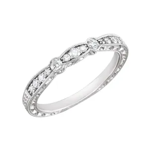 14k White Gold 1/4 CTW Diamond Band Size 7