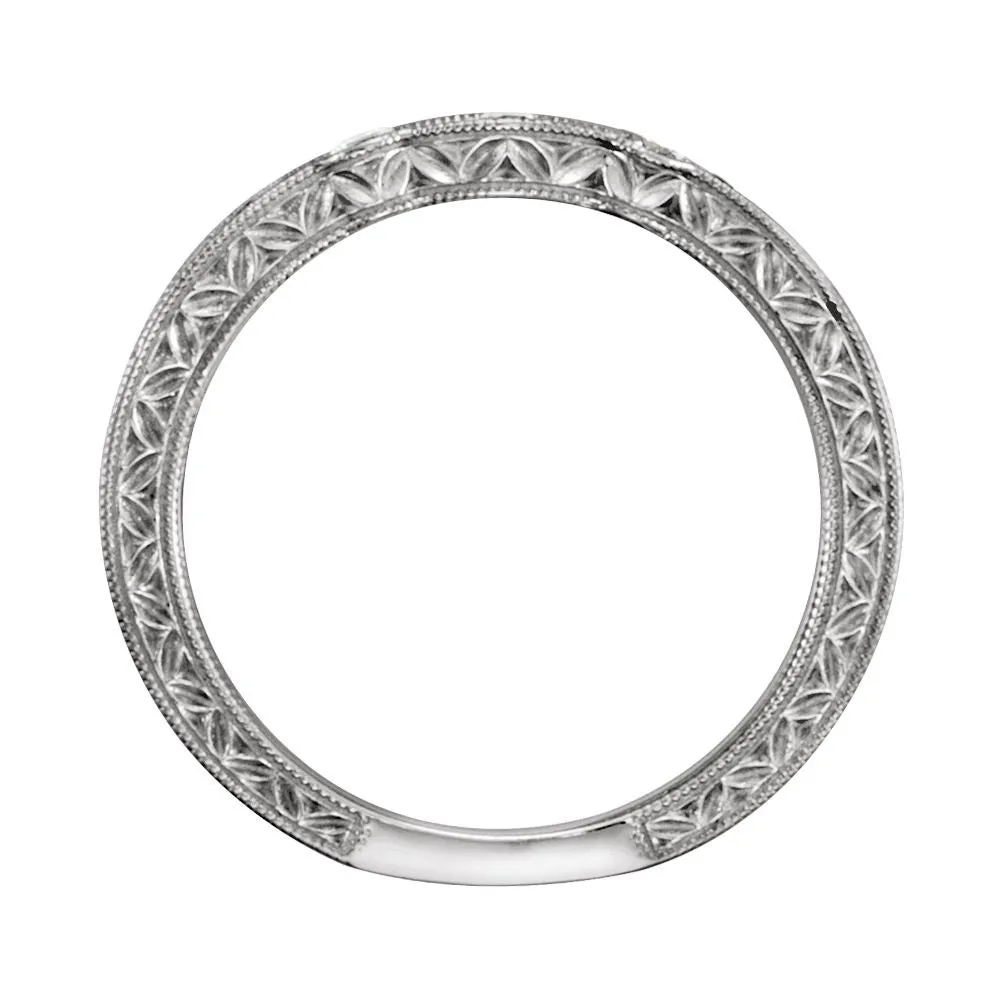 14k White Gold 1/4 CTW Diamond Band Size 7