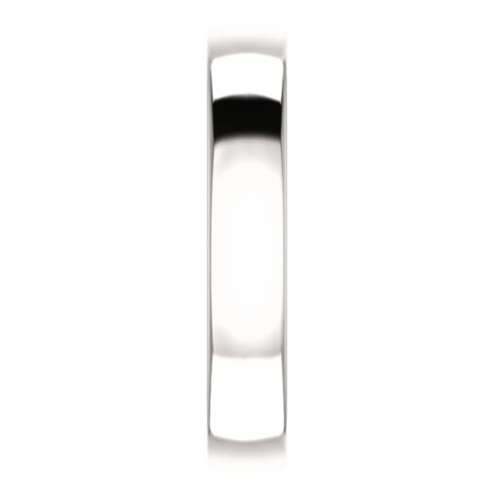 14k White Gold 4mm Sculptural-Inspired Relief Pattern Band Size 7