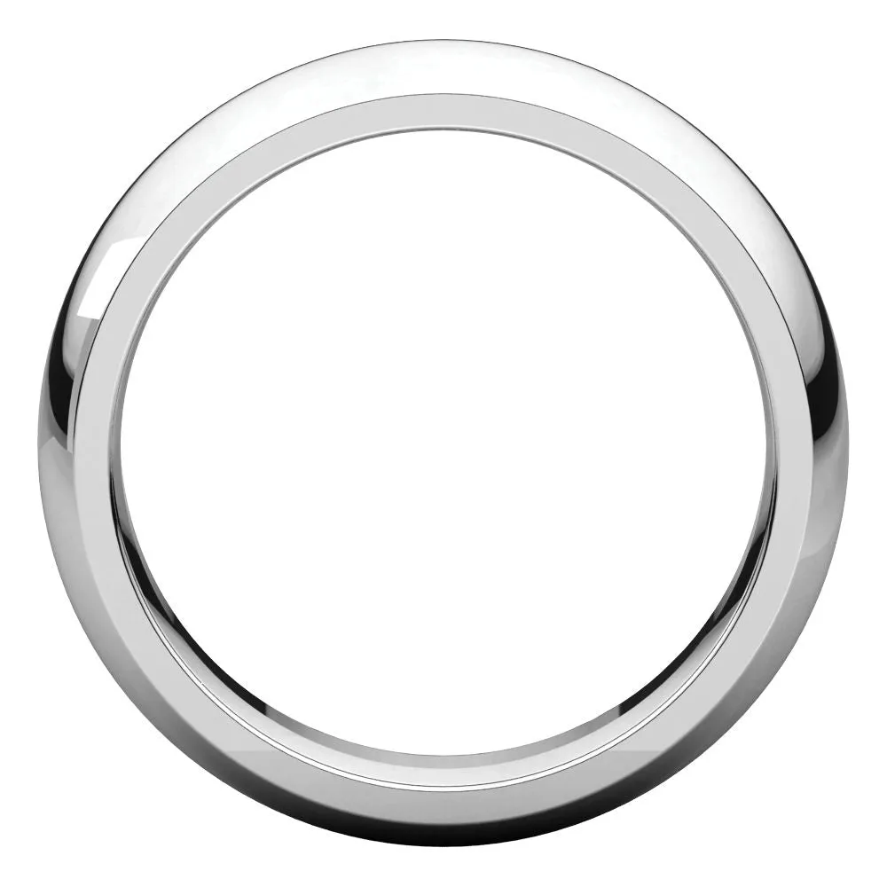 14k White Gold 6mm Comfort Fit Band, Size 6.5