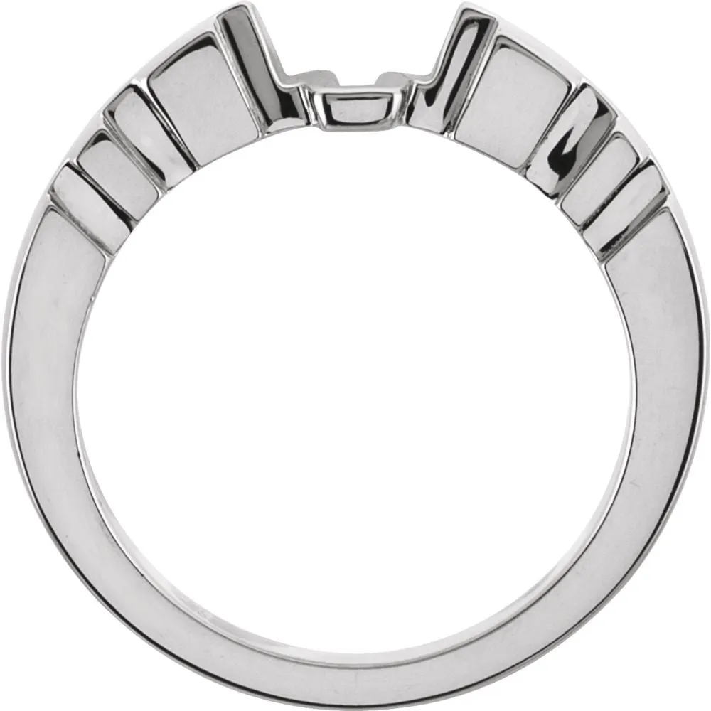 14k White Gold Band, Size 6