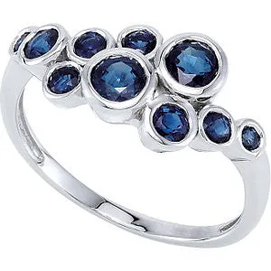 14k White Gold Bezel Set Ring, Size 7