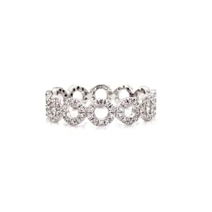 14K White Gold Diamond Open Circle Eternity Ring