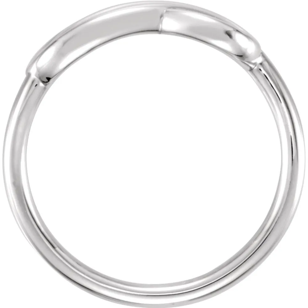 14k White Gold Double Infinity-Inspired Ring, Size 7