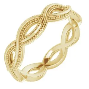 14K Yellow 4.55 mm Infinity-Inspired Band Size 5