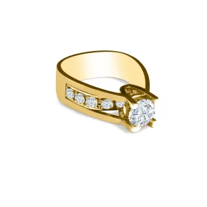 14K Yellow and White Gold (0.50ct) Diamond Semi Mount