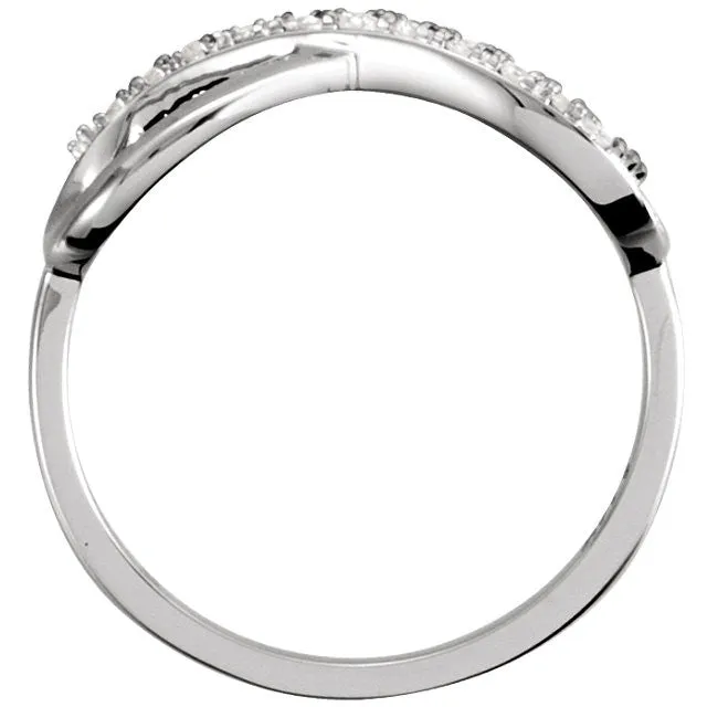 14k Yellow Gold .05 CTW Diamond Infinity-Inspired Ring, Size 7