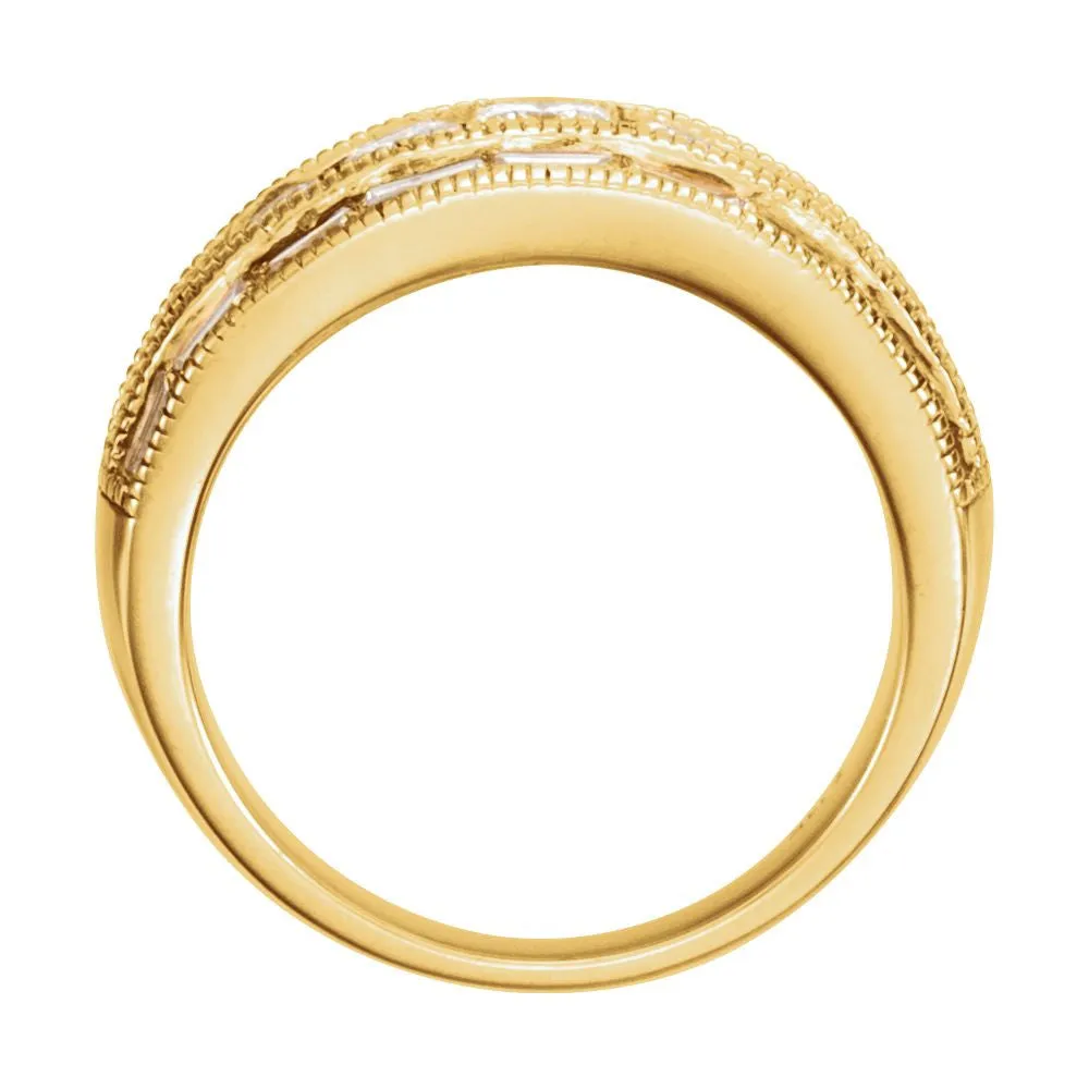 14k Yellow Gold 2 CTW Diamond Anniversary Band, Size 7
