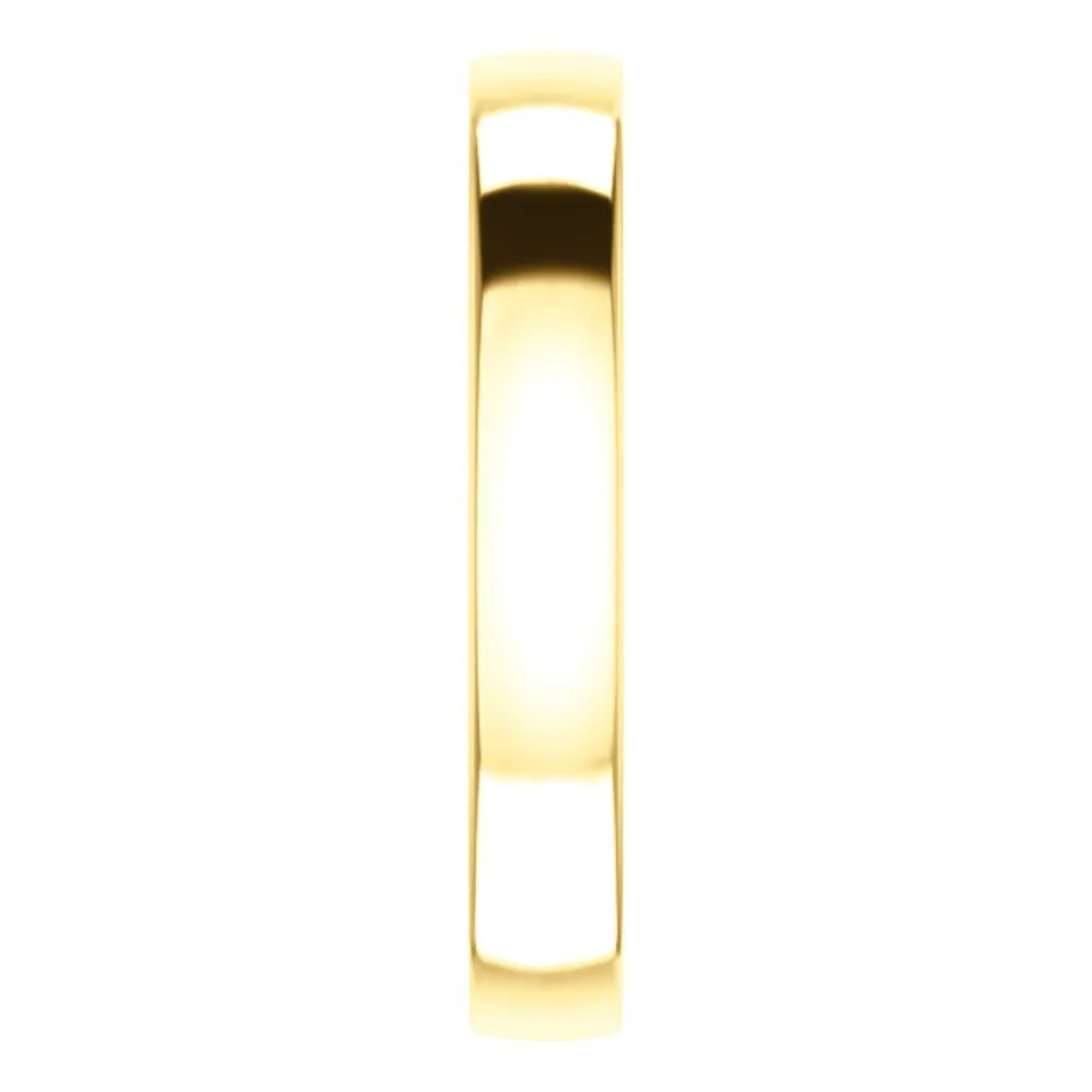 14k Yellow Gold 4mm Sculptural-Inspired Relief Pattern Band Size 11