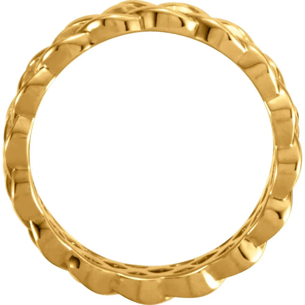 14k Yellow Gold 8mm Celtic Inspired Band Size 11