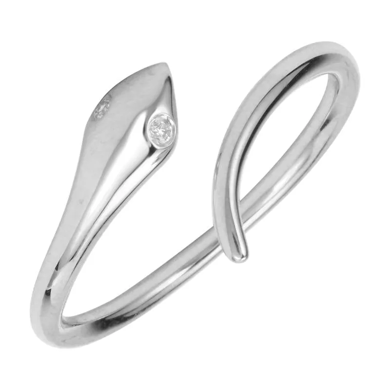 14k Yellow Gold Diamond Snake Rings