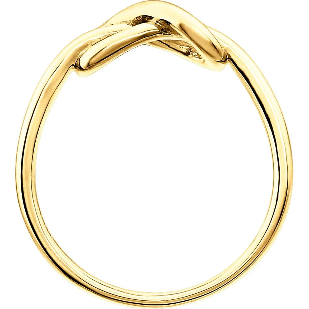 14k Yellow Gold Infinity-Inspired Knot Ring , Size 7